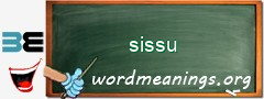 WordMeaning blackboard for sissu